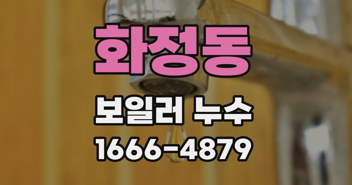 화정동 보일러 누수