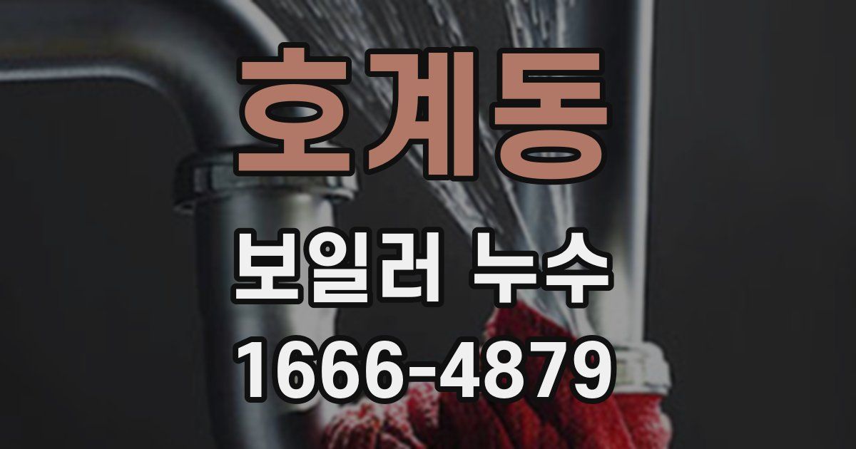 호계동 보일러 누수