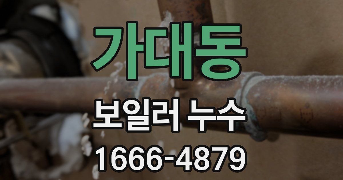 가대동 보일러 누수