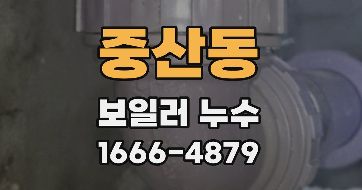 중산동 보일러 누수