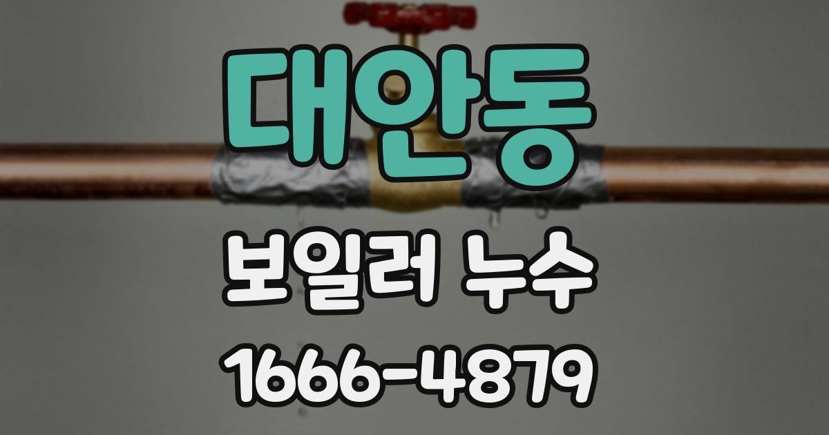 대안동 보일러 누수