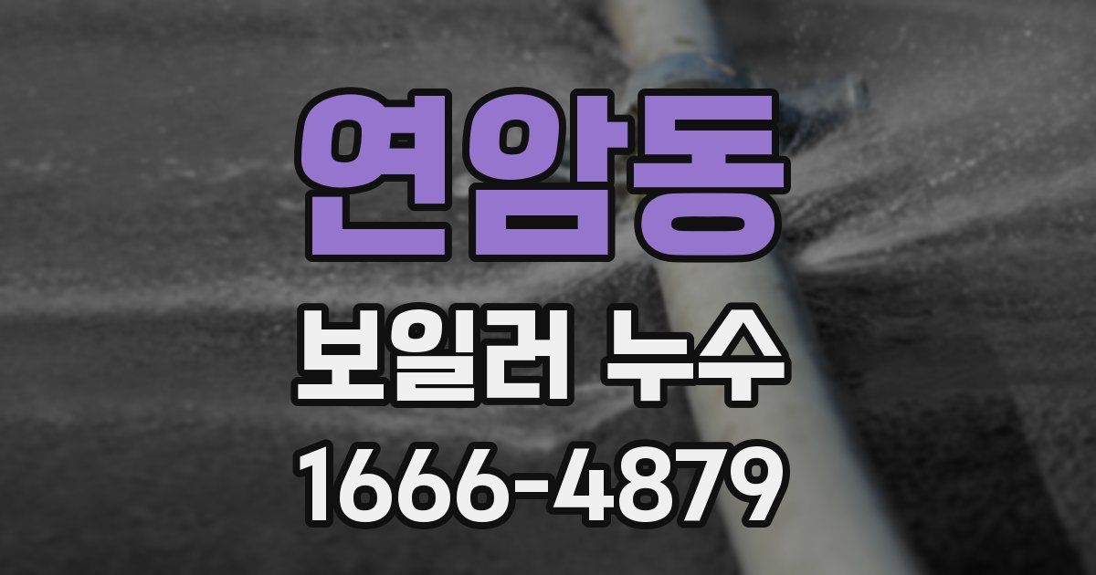 연암동 보일러 누수
