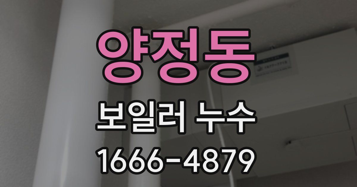 양정동 보일러 누수