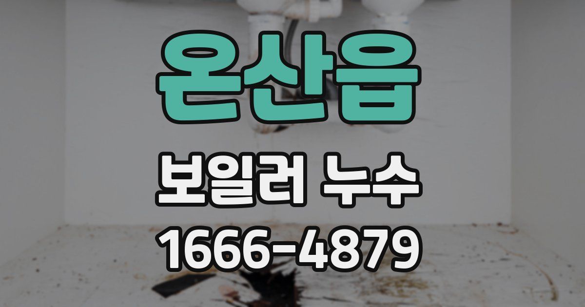 온산읍 보일러 누수