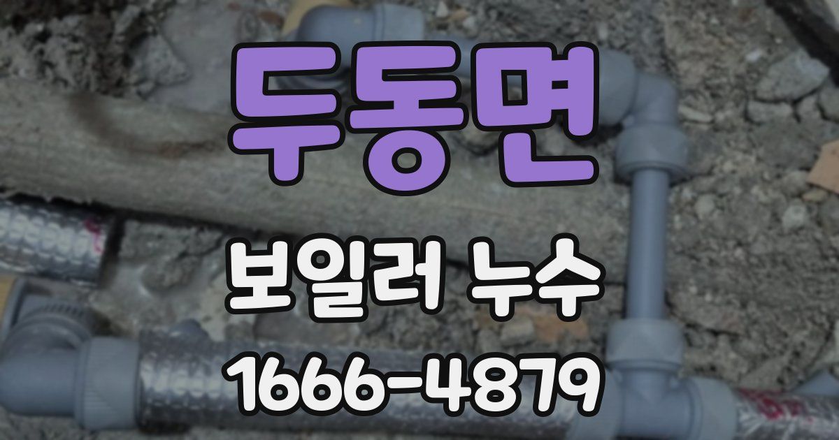 두동면 보일러 누수