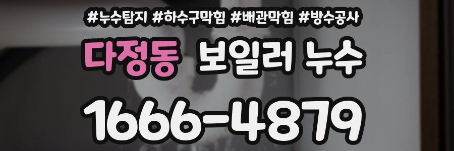 다정동 보일러 누수