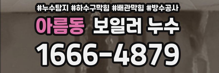 아름동 보일러 누수