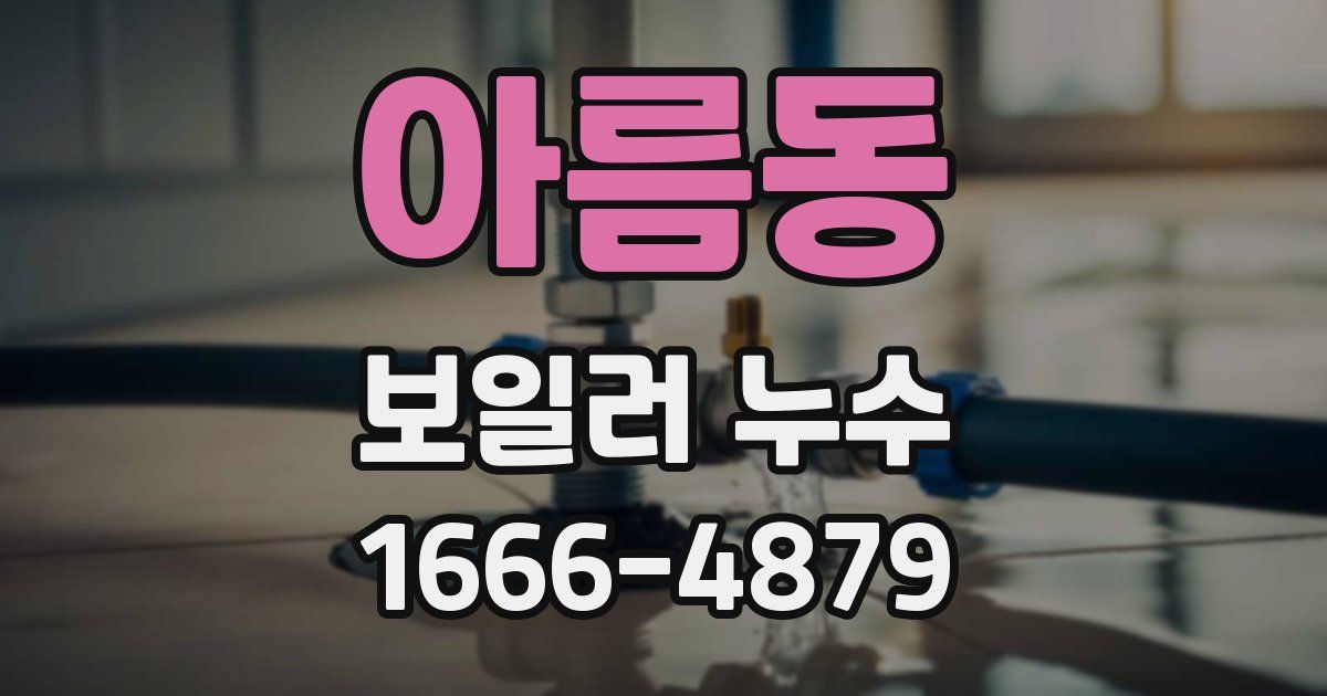 아름동 보일러 누수