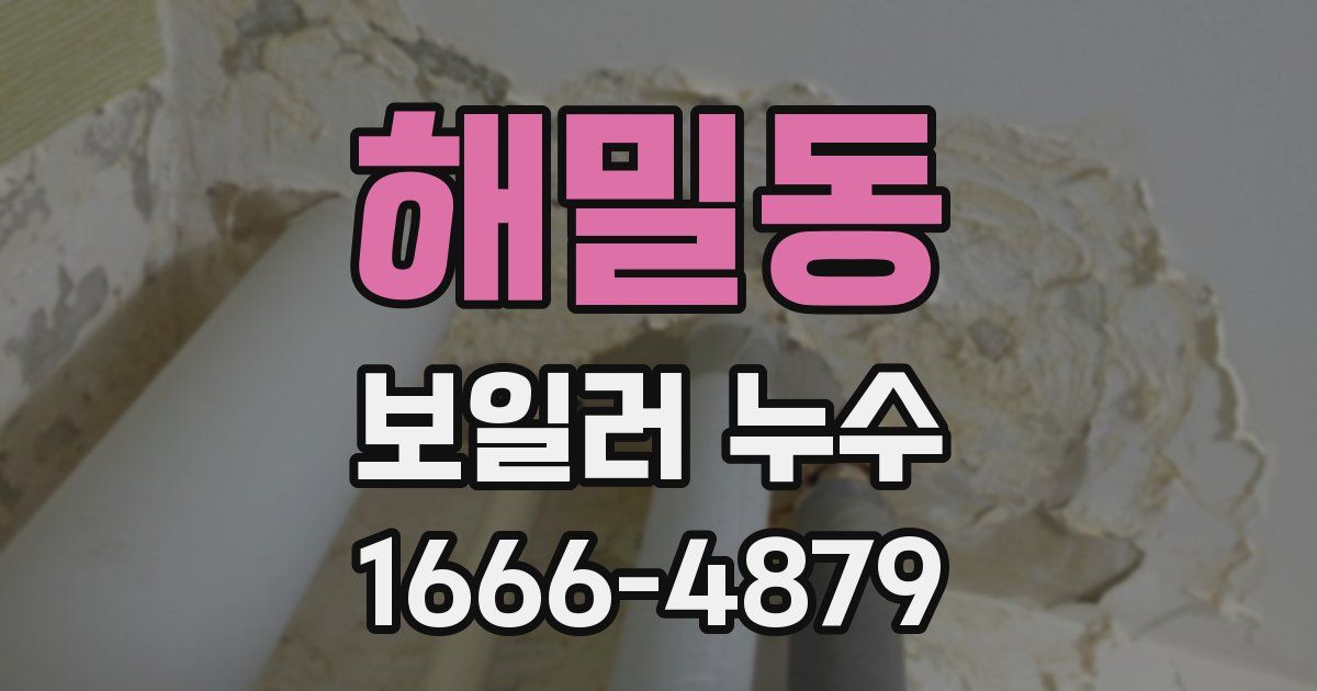 해밀동 보일러 누수
