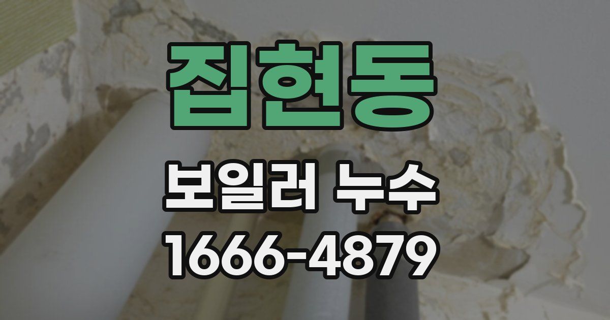 집현동 보일러 누수