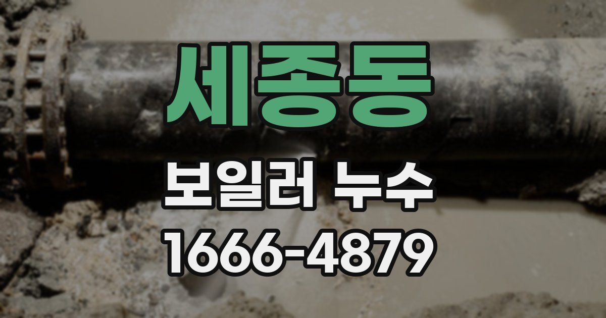 세종동 보일러 누수
