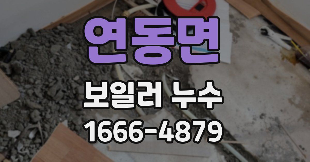 연동면 보일러 누수
