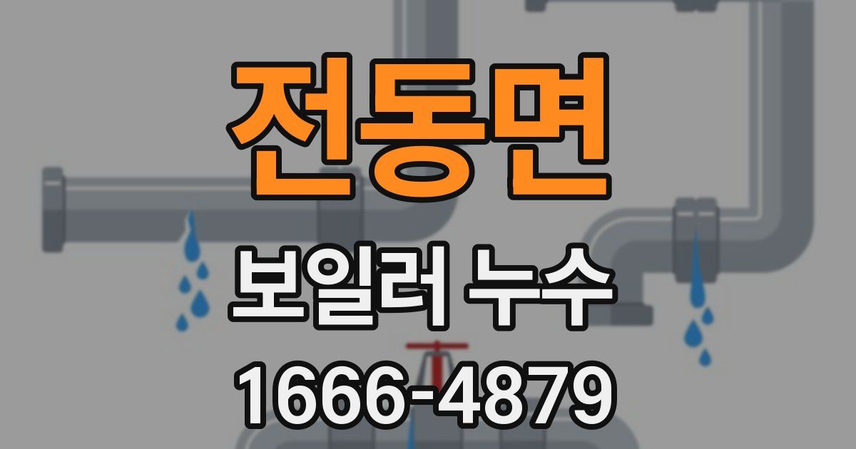 전동면 보일러 누수