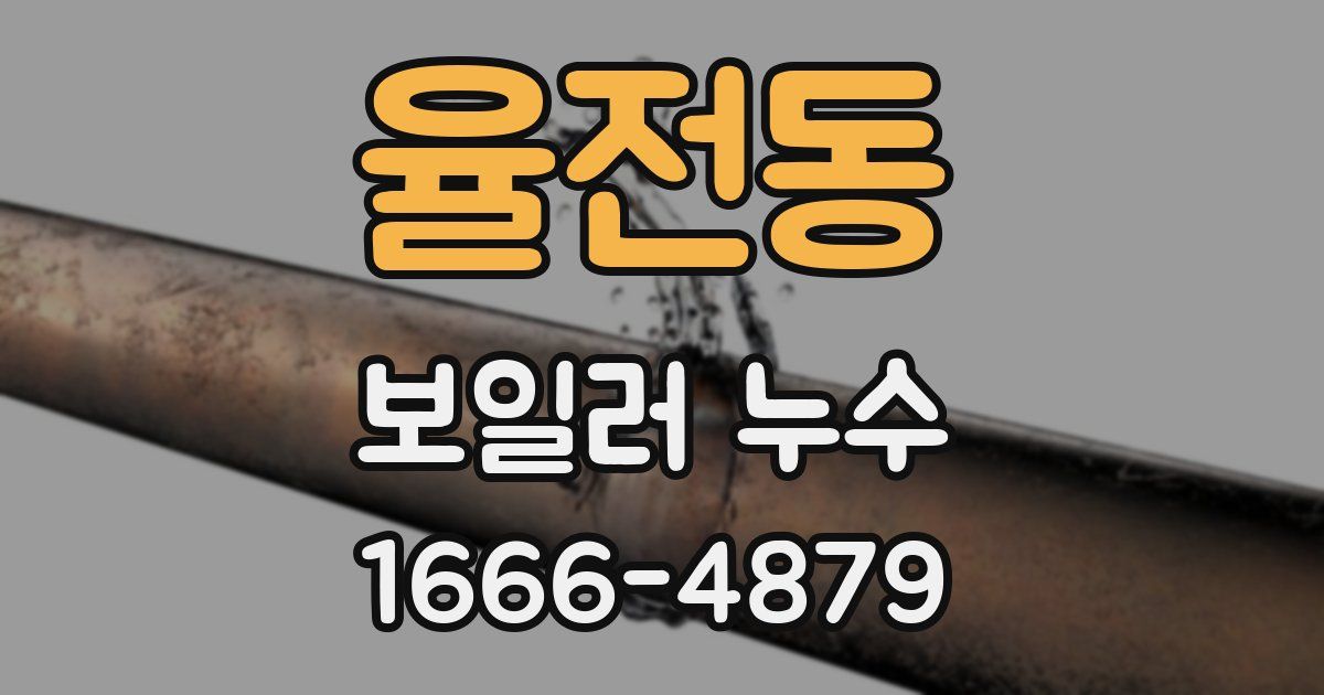율전동 보일러 누수