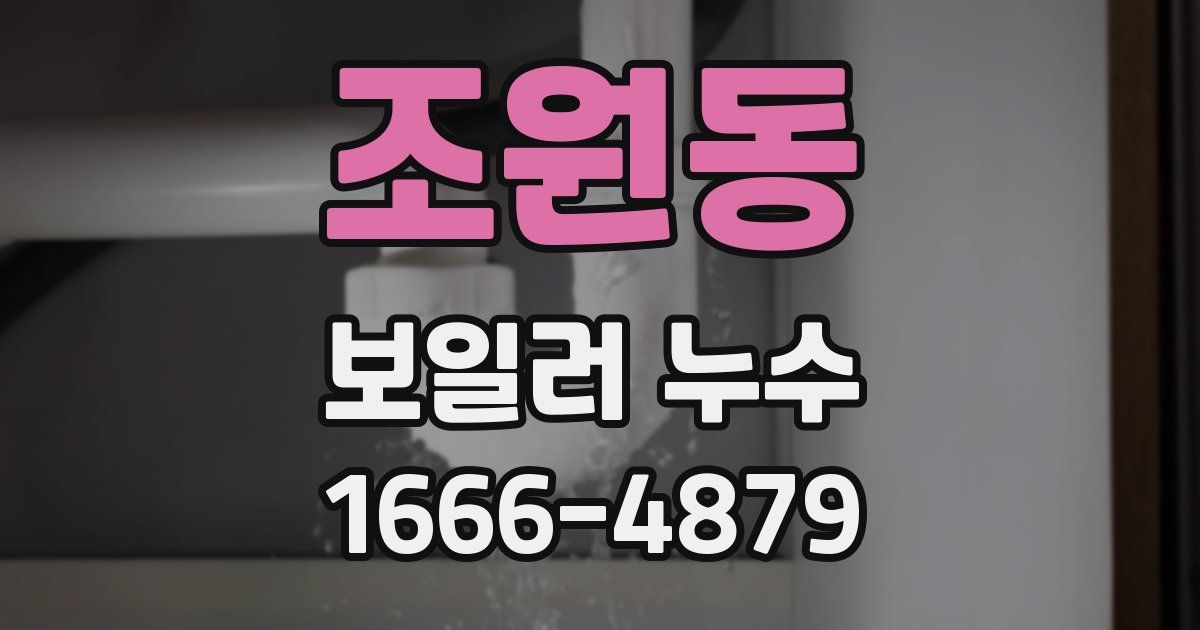 조원동 보일러 누수