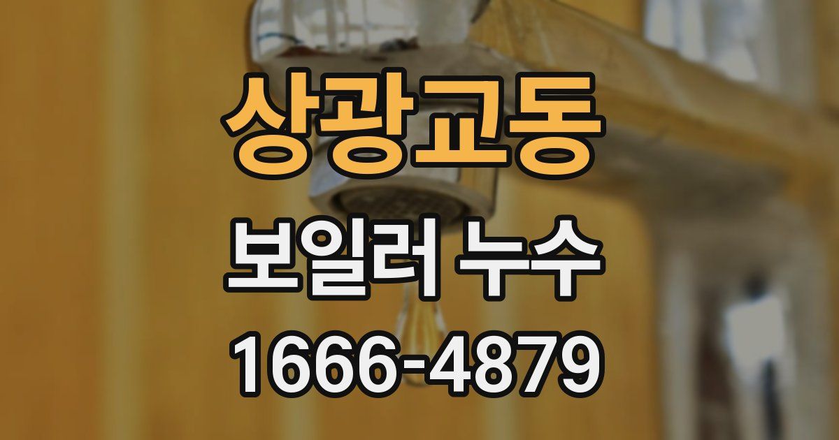상광교동 보일러 누수