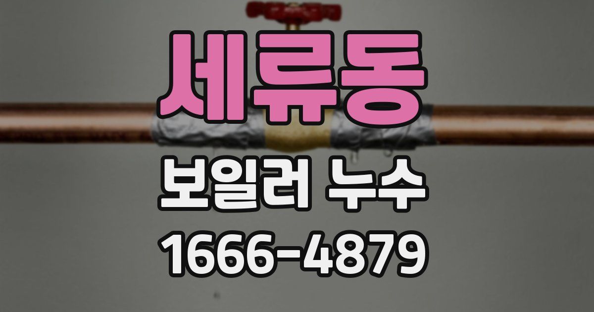 세류동 보일러 누수