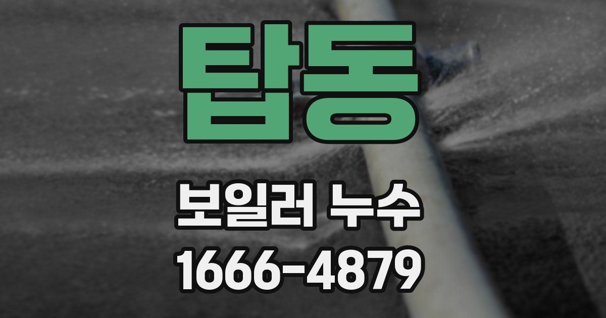 탑동 보일러 누수