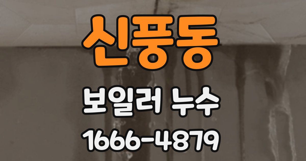 신풍동 보일러 누수
