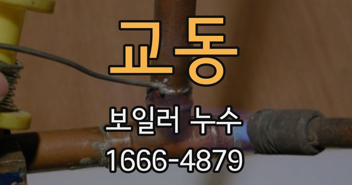 교동 보일러 누수