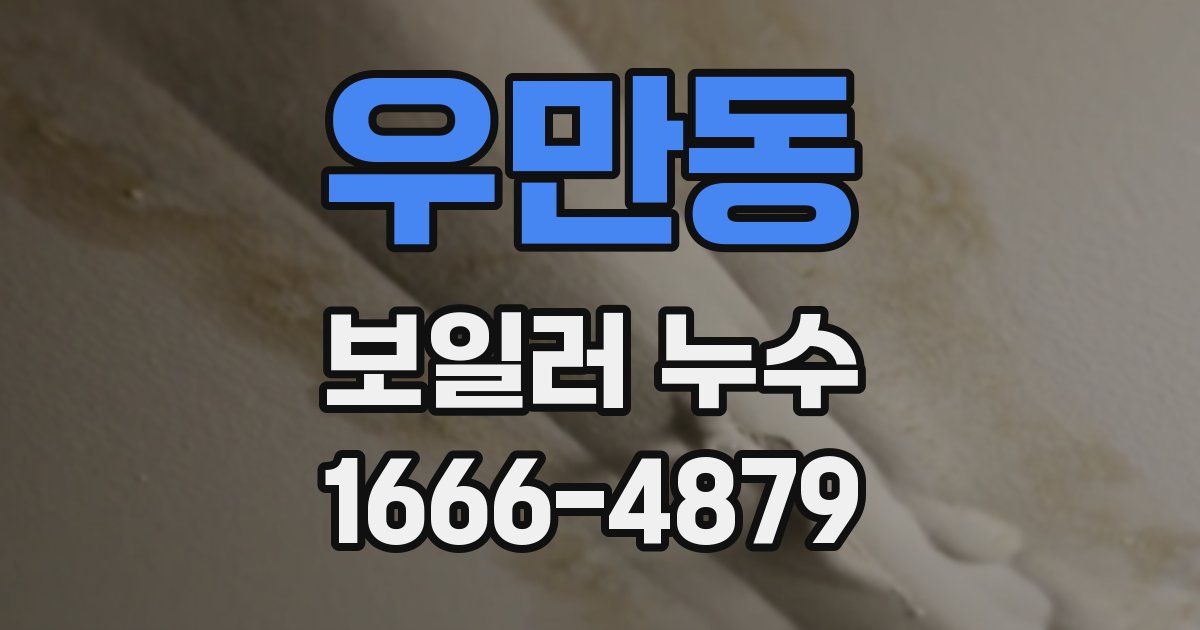 우만동 보일러 누수