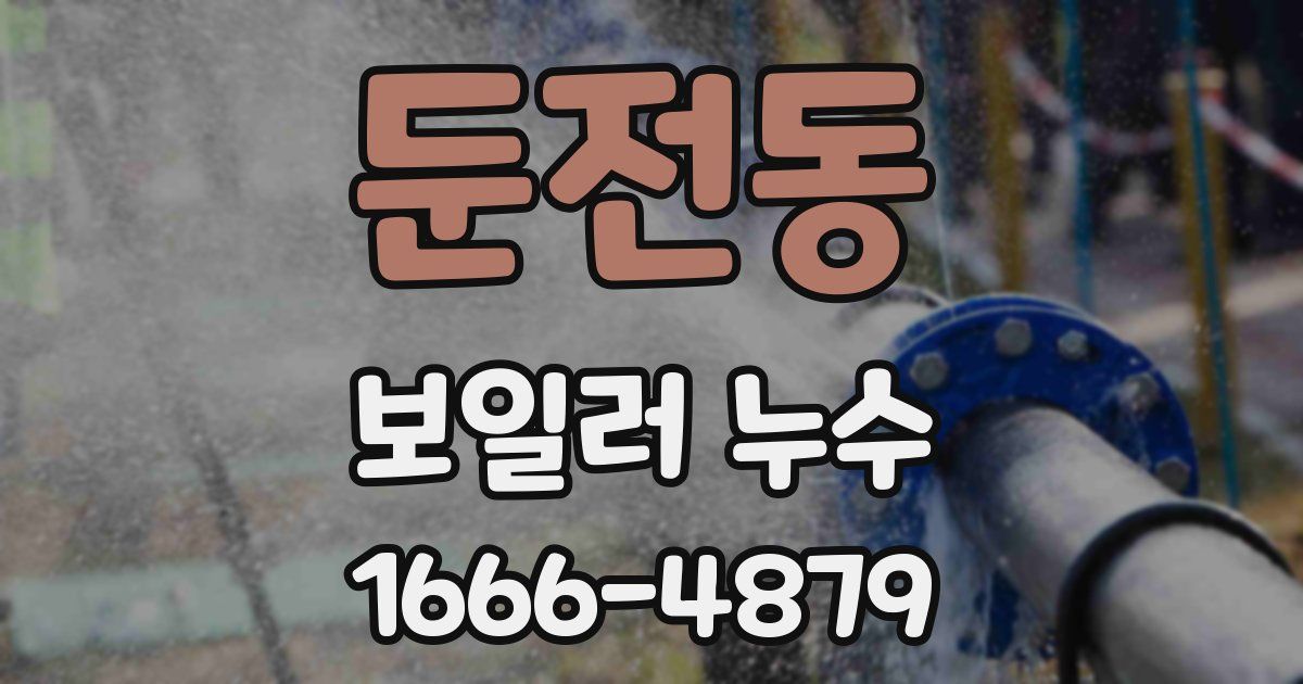 둔전동 보일러 누수