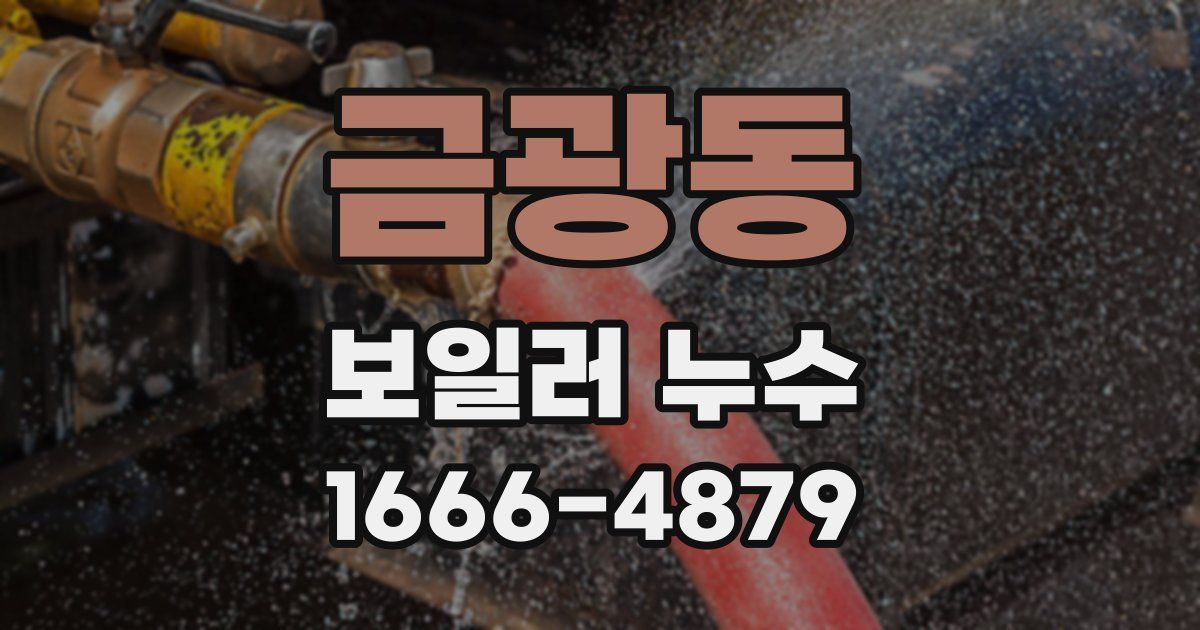 금광동 보일러 누수