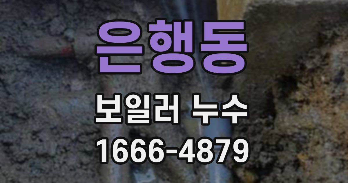 은행동 보일러 누수