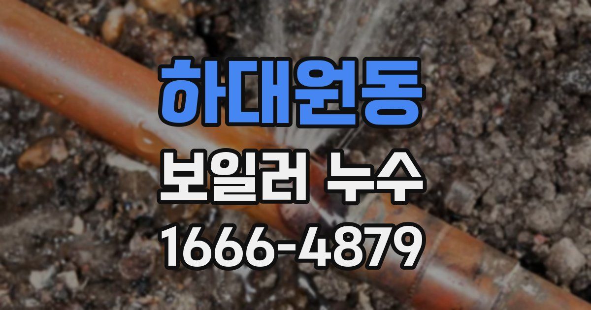 하대원동 보일러 누수
