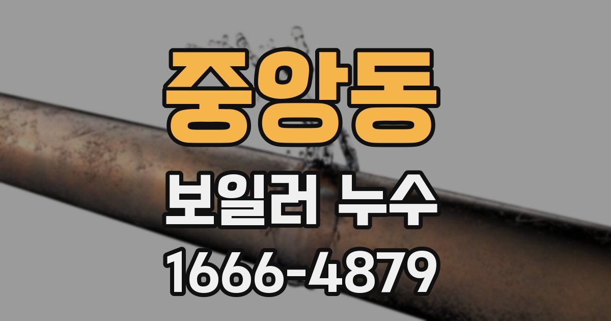 중앙동 보일러 누수