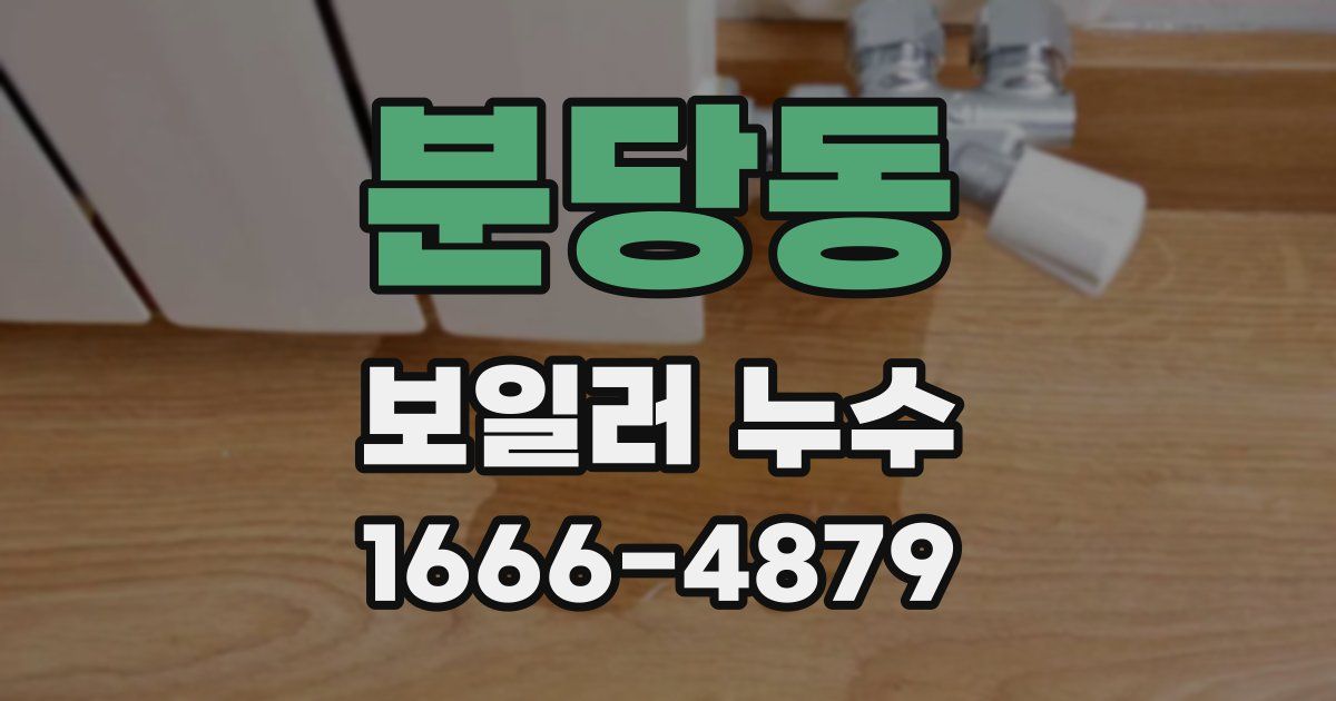 분당동 보일러 누수
