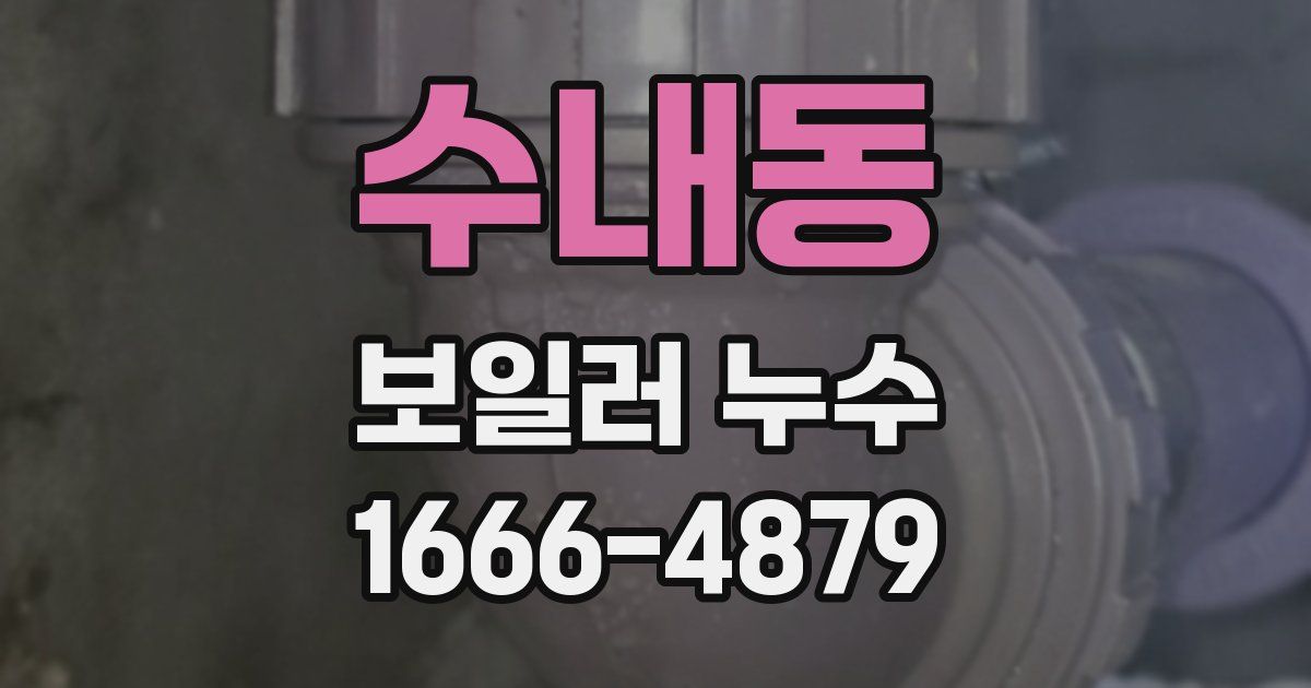 수내동 보일러 누수