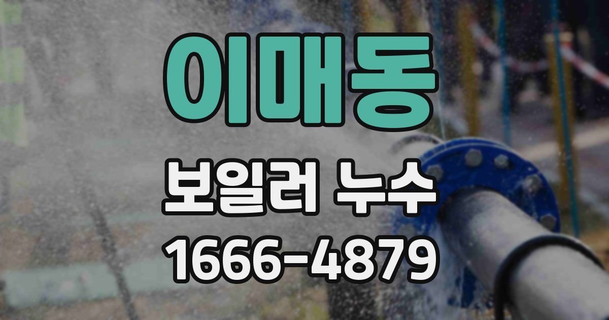 이매동 보일러 누수