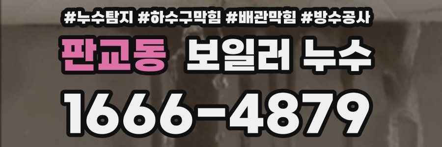 판교동 보일러 누수