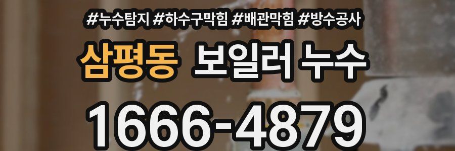 삼평동 보일러 누수