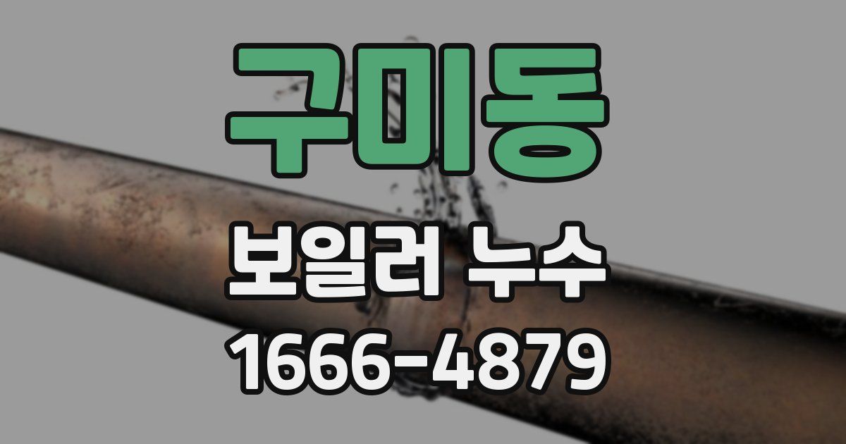 구미동 보일러 누수