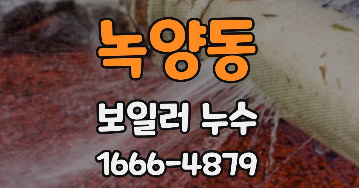 녹양동 보일러 누수