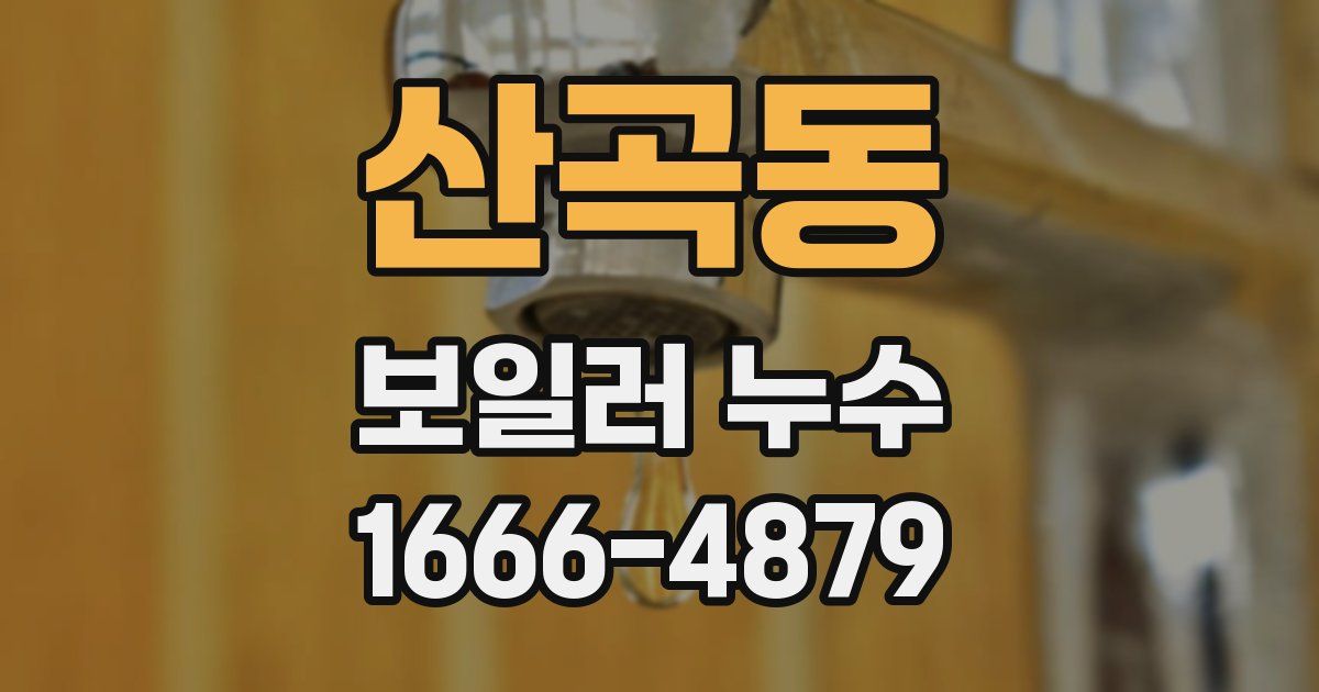 산곡동 보일러 누수