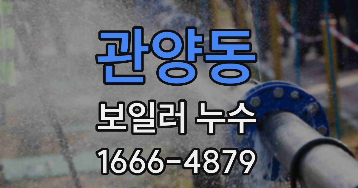 관양동 보일러 누수