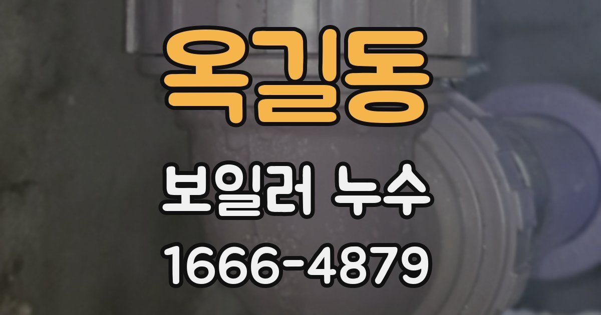 옥길동 보일러 누수