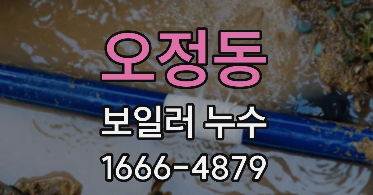 오정동 보일러 누수