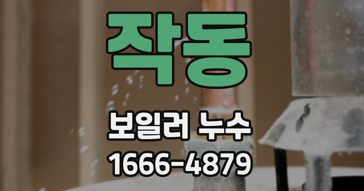 작동 보일러 누수