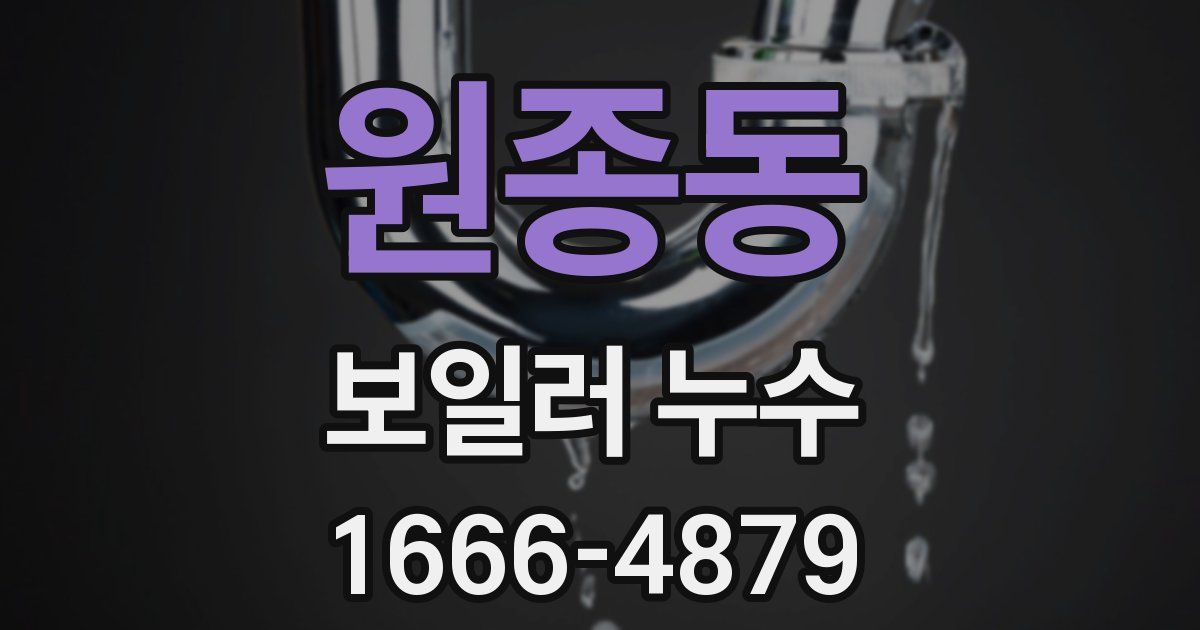 원종동 보일러 누수