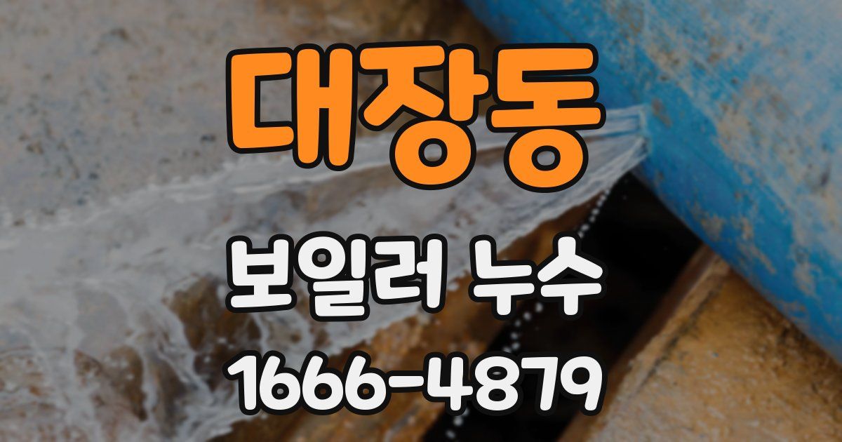 대장동 보일러 누수