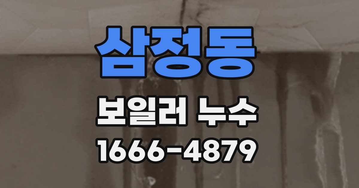삼정동 보일러 누수