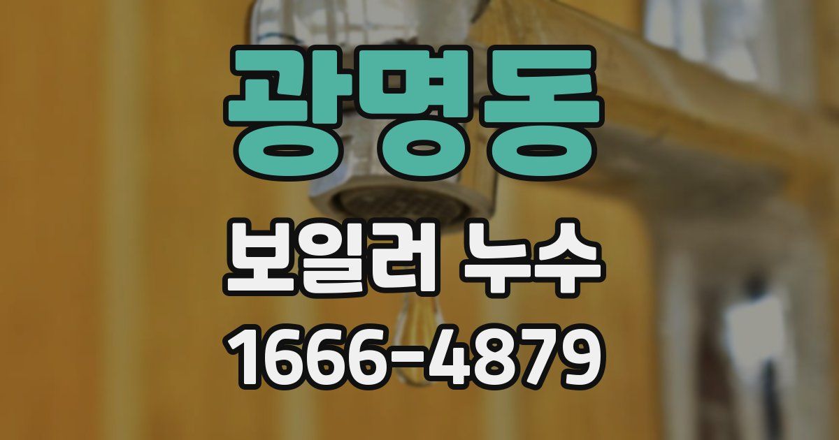광명동 보일러 누수
