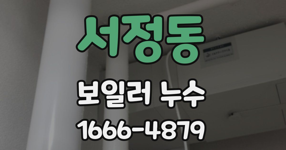 서정동 보일러 누수