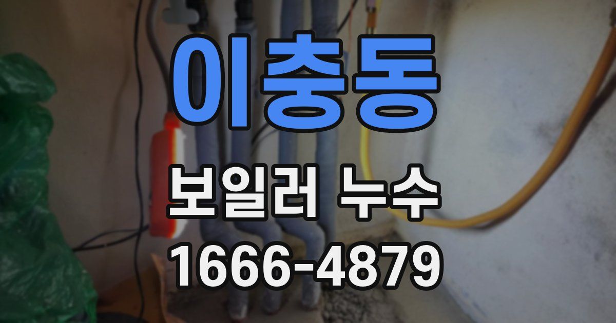 이충동 보일러 누수