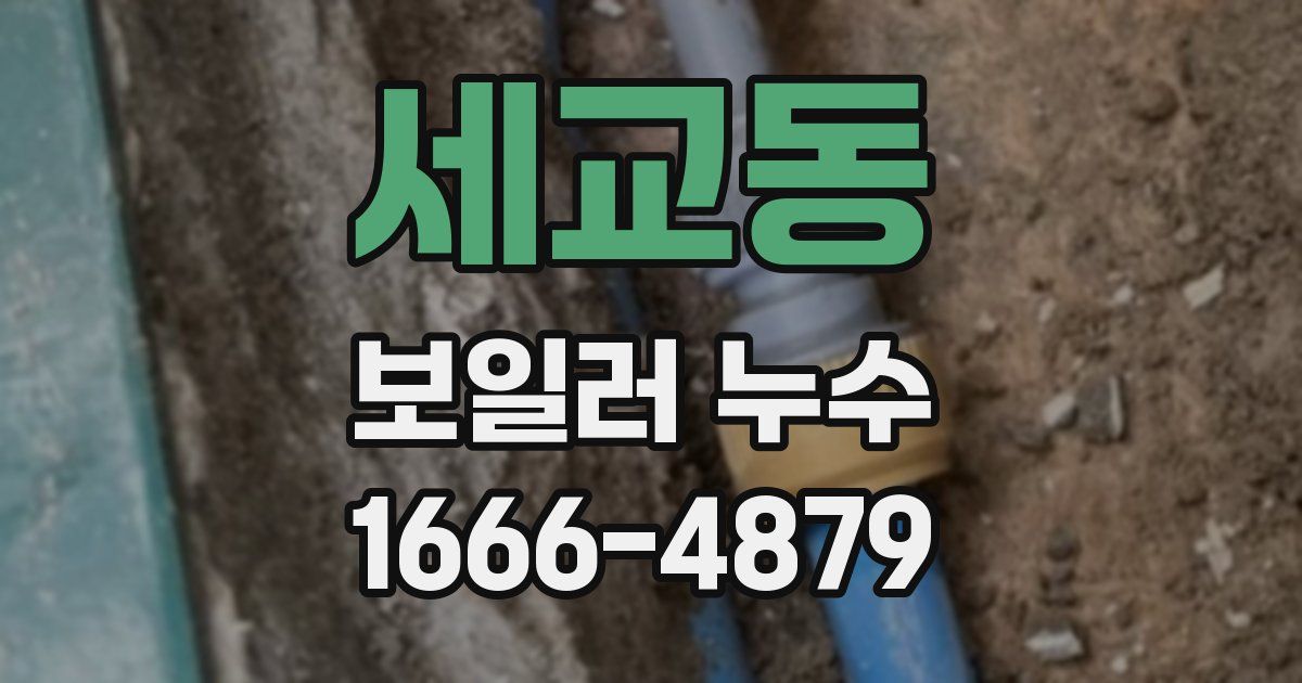 세교동 보일러 누수