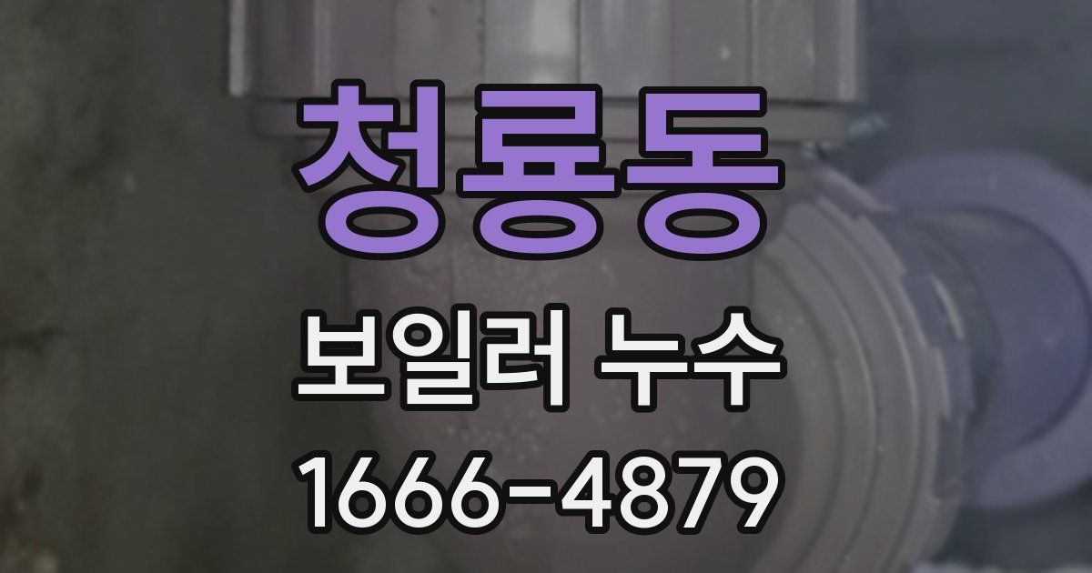 청룡동 보일러 누수